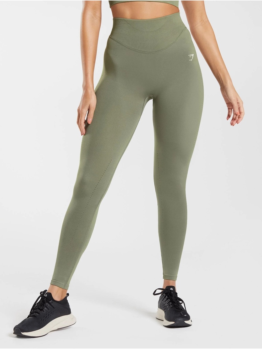 Gymshark Sweat Seamless Dusty Olive Green High-Waist Seamless Leggings